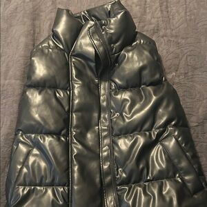 GAP Shiny Black Puffer Jacket